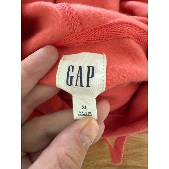 GAP Coral Sweatshirt Hoodie Size XL - Picture 4 of 7